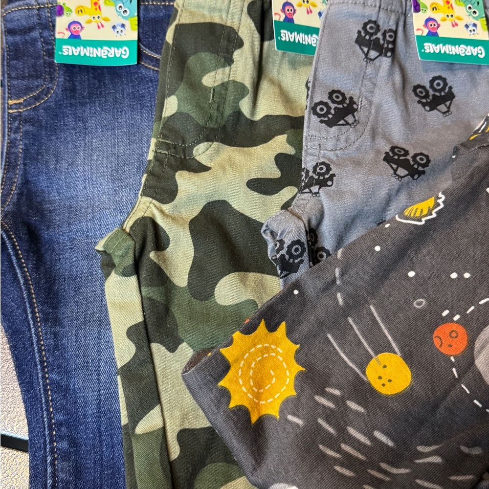 Garanimals Kids Casual Bottoms - Denim, Camouflage, Space Print